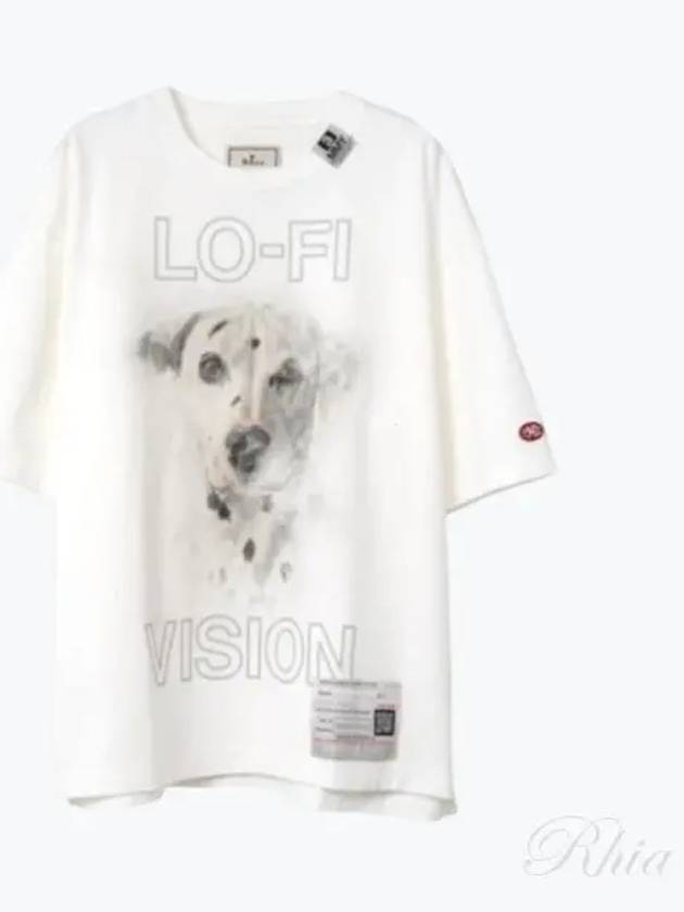 A12TS652 White Dog Print T Shirt - MIHARA YASUHIRO - BALAAN 1