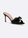 Adiorable Fringed Grosgrain Sandal Heels Black - DIOR - BALAAN 1