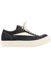 Vintage Leather Low Top Sneakers Black - RICK OWENS - BALAAN 1