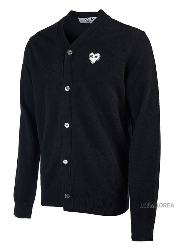 Double Heart Waffen Cardigan AX N062 051 1 BLACK - COMME DES GARCONS - BALAAN 2