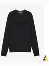 Logo Jacquard Wool Knit Top Grey - VALENTINO - BALAAN 2