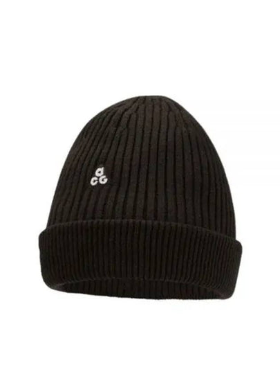 ACG Cuffed Ribbed Beanie Black - NIKE - BALAAN 2