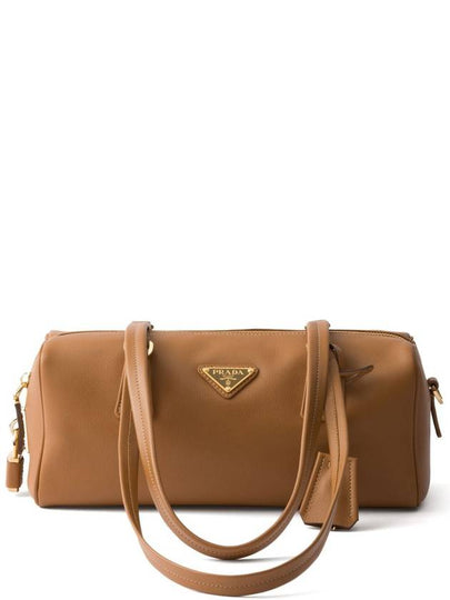 Padlock Medium Leather Shoulder Bag Brown - PRADA - BALAAN 2