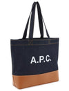 Axel Denim Tote Bag Indigo Blue Brown - A.P.C. - BALAAN 4