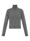 Cashmere Knit Turtleneck Light Grey - AMI - BALAAN 2