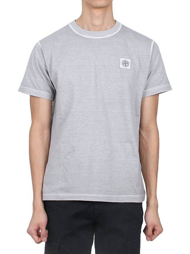 Organic Cotton Short Sleeve T-Shirt Dust Grey - STONE ISLAND - BALAAN 3