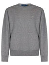 Embroidered Pony Logo Crew Neck Cotton Sweatshirt Grey - POLO RALPH LAUREN - BALAAN 2