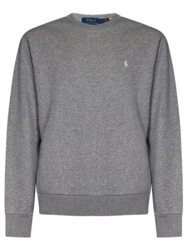 Embroidered Pony Logo Crew Neck Cotton Sweatshirt Grey - POLO RALPH LAUREN - BALAAN 2