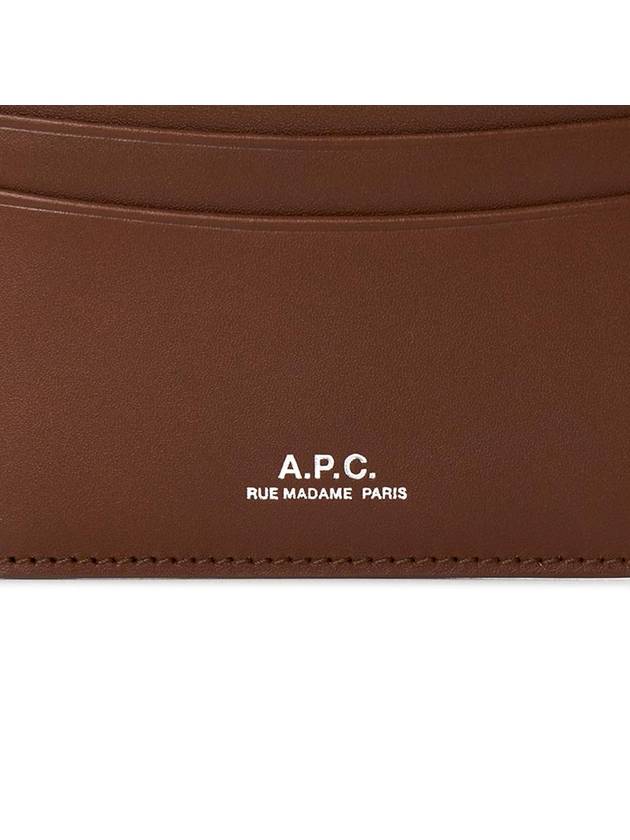 Andre Logo Card Wallet Nut Brown - A.P.C. - BALAAN 6