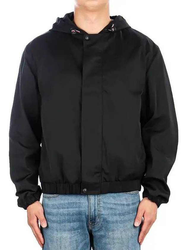 Men's Zip Hooded Jacket Black - THOM BROWNE - BALAAN 2