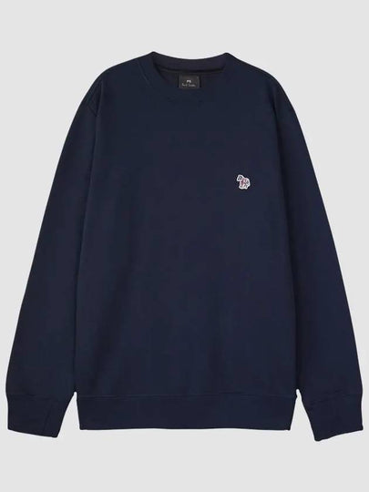 Zebra Patch Organic Cotton Sweatshirt Navy - PAUL SMITH - BALAAN 2