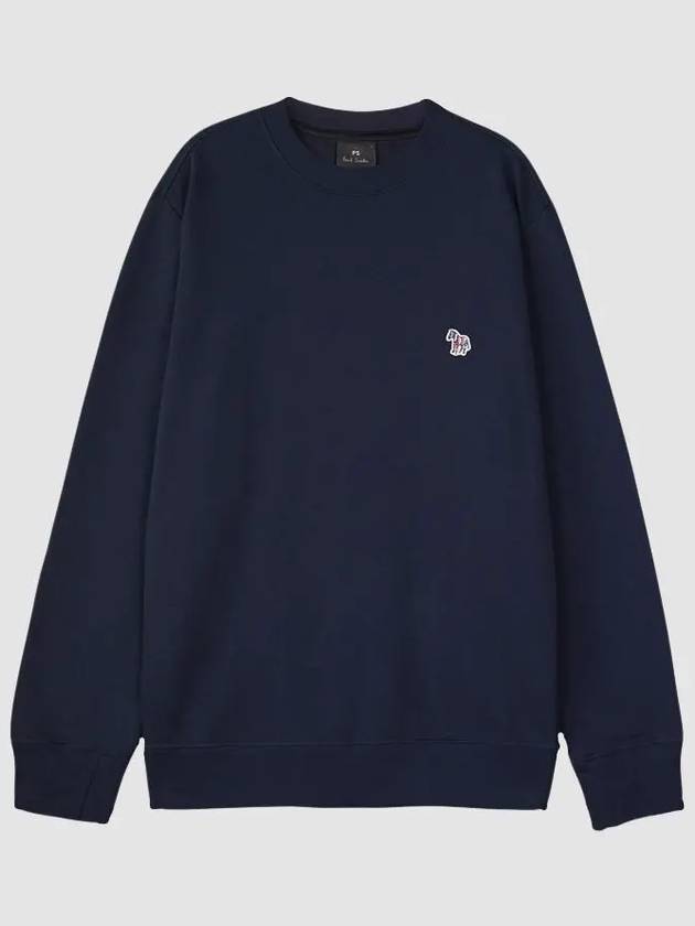 Zebra Patch Organic Cotton Sweatshirt Navy - PAUL SMITH - BALAAN 3