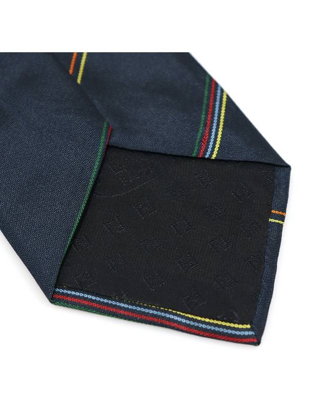 100 silk navy striped pattern tie - FENDI - BALAAN 5