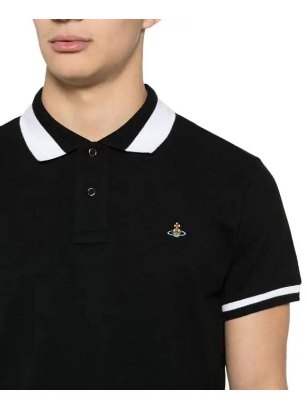 Classic ORB Logo Polo Shirt Black - VIVIENNE WESTWOOD - BALAAN 7