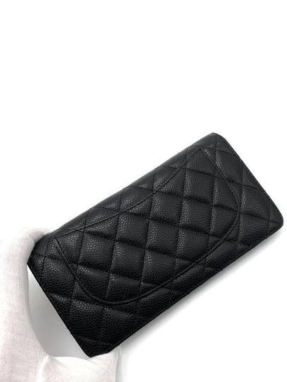 Caviar gold logo long wallet - CHANEL - BALAAN 2