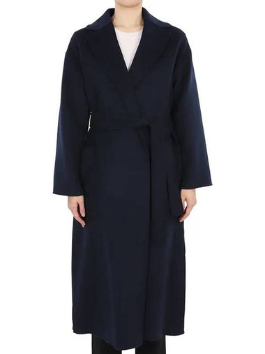 Women s NINA Belted Wool Coat Navy 2419011061600 093 - MAX MARA - BALAAN 1