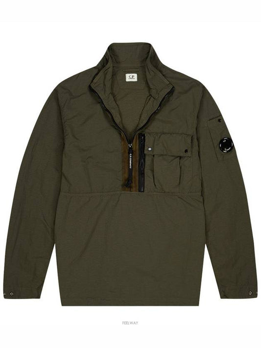 Men's Flat Nylon Lens Over Anorak Khaki - CP COMPANY - BALAAN 2