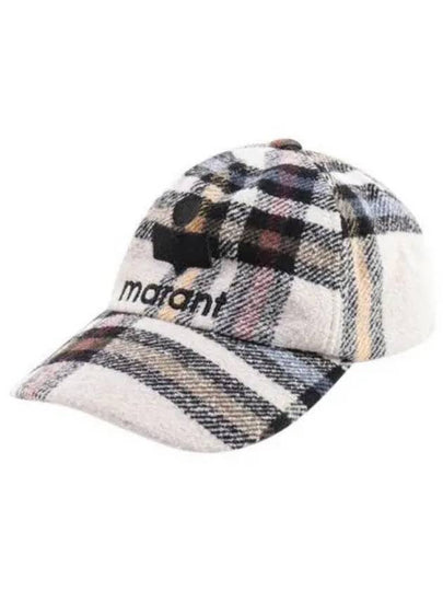 Tyron Check Ball Cap Ivory - ISABEL MARANT - BALAAN 2