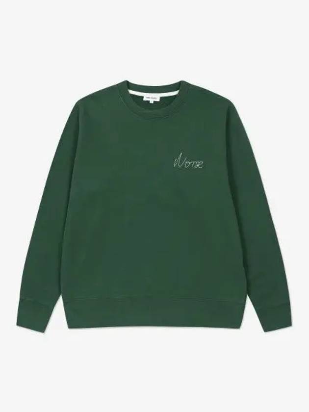 Arne Chain Stitch Logo Sweatshirt Dartmouth Green N2013478112 - NORSE PROJECTS - BALAAN 1