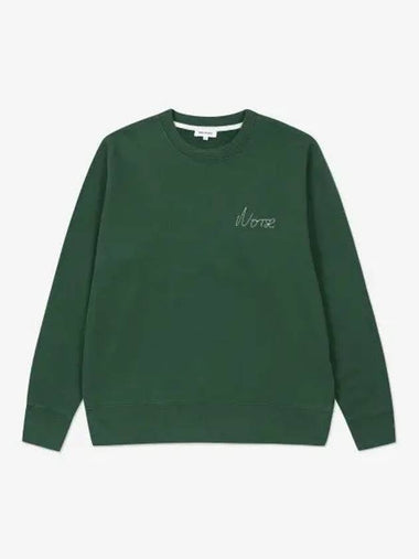 Arne Chain Stitch Logo Sweatshirt Dartmouth Green N2013478112 - NORSE PROJECTS - BALAAN 1