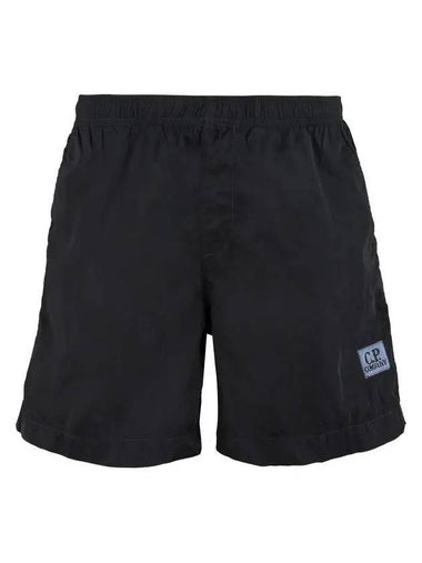 Logo Patch Swim Shorts Navy - CP COMPANY - BALAAN 1