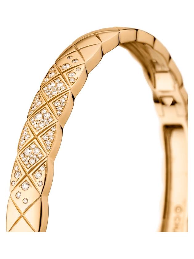 Coco Crush Quilted Diamond Bracelet Gold - CHANEL - BALAAN 4