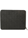 Intrecciato Document Case Clutch Bag Khaki - BOTTEGA VENETA - BALAAN 3