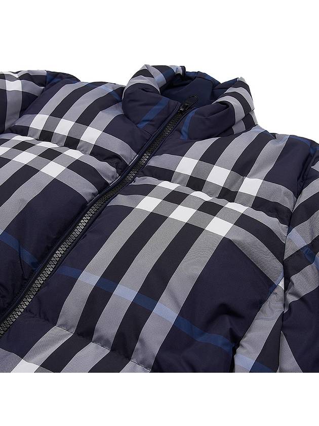 Check Crop Padding Night Blue - BURBERRY - BALAAN 8