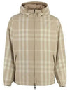 Check Nylon Reversible Hooded Jacket Soft Fawn - BURBERRY - BALAAN 2