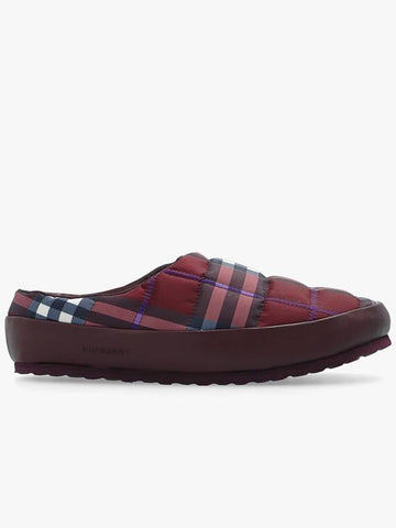 Nordaven Vintage Check Slippers Red - BURBERRY - BALAAN 1