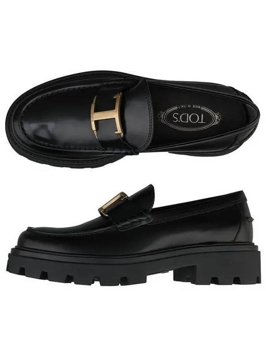 T Timeless Leather Loafers Black - TOD'S - BALAAN 2