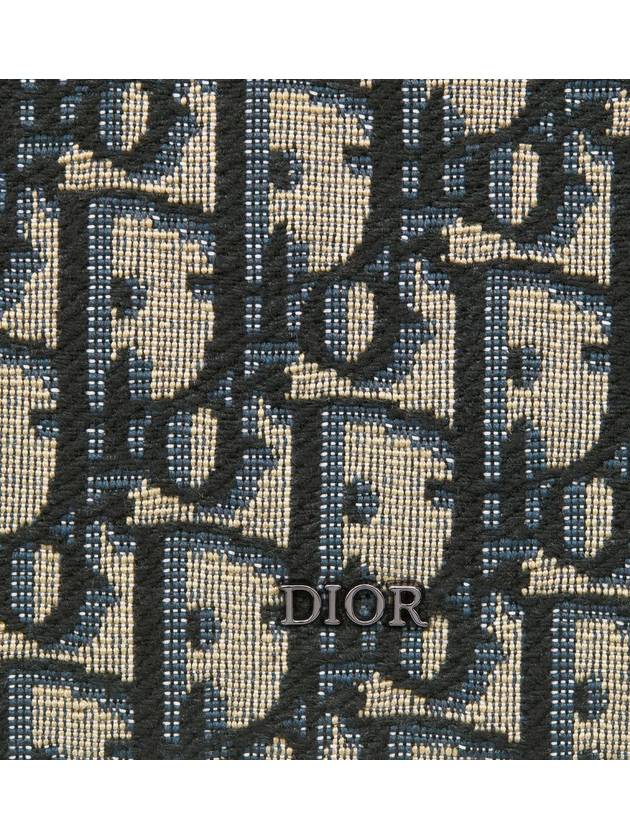 A5 Triangle Pouch Beige Black Dior Oblique Jacquard 2ESCA483YKY H27E - DIOR - BALAAN 5