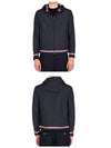 Three Stripes Shell Jacket Navy - THOM BROWNE - BALAAN 6