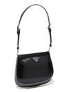 Cleo Brushed Leather Mini Shoulder Bag Black - PRADA - BALAAN 2