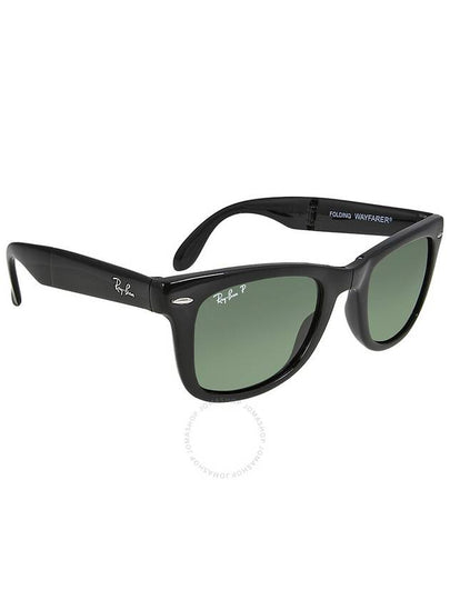 Ray Ban Wayfarer Folding Classic Polarized Green Classic G-15 Unisex Sunglasses RB4105 601/58 50 - RAY-BAN - BALAAN 2