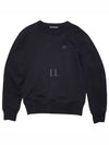 Face Patch Crew Neck Sweatshirt Black - ACNE STUDIOS - BALAAN 2