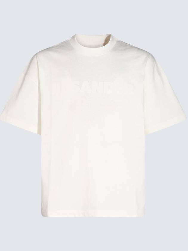 Logo Print Short Sleeve T-Shirt White - JIL SANDER - BALAAN 3