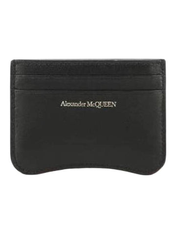 The Seal Card Wallet Black - ALEXANDER MCQUEEN - BALAAN 1