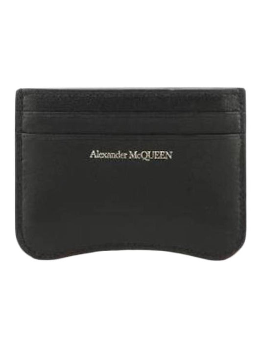 The Seal Card Wallet Black - ALEXANDER MCQUEEN - BALAAN 1