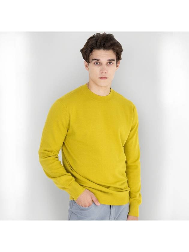 Traverto basic round knit MUSTARD - GOLD PERCENT - BALAAN 1