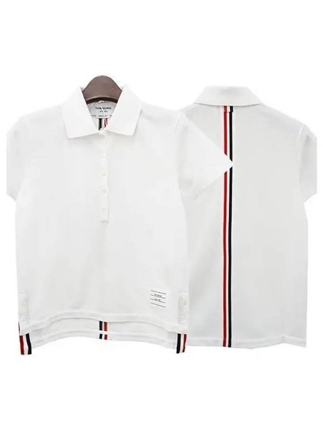 Women s Classic Back Logo Three Stripe Polo Short Sleeve 1094574 - THOM BROWNE - BALAAN 1