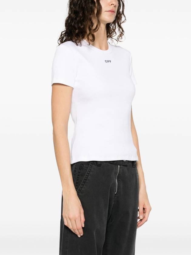 OFF STAMP RIB BASIC TEE - OFF WHITE - BALAAN 3