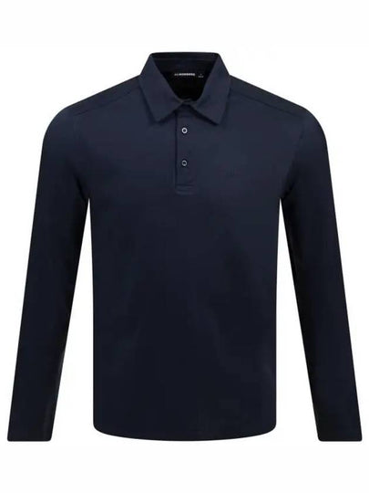 Asher Regular Fit Long Sleeve Polo Shirt Navy - J.LINDEBERG - BALAAN 2