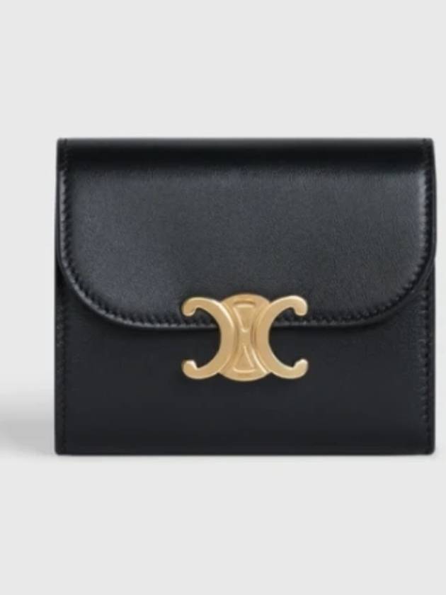 Triomphe Small Half Wallet Black - CELINE - BALAAN 2