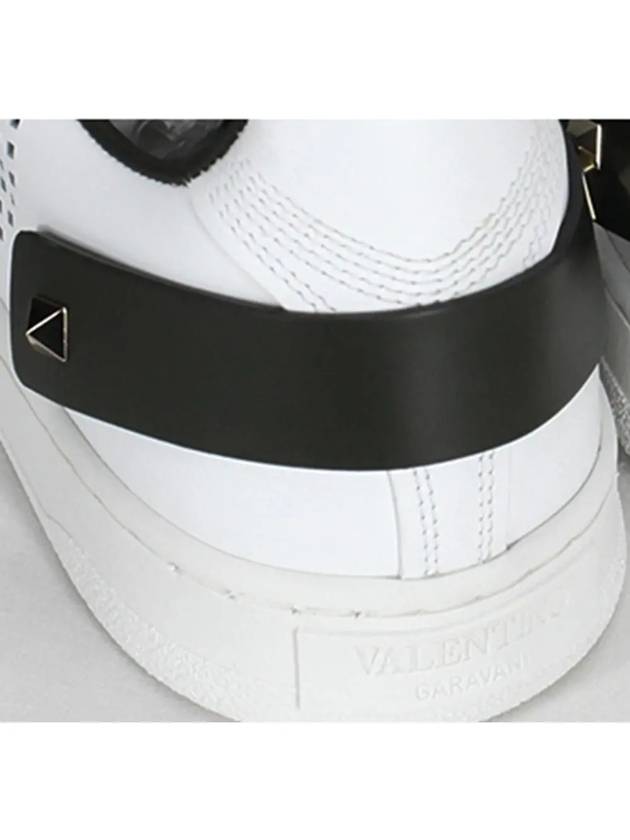 Men's Backnet V Logo Low Top Sneakers White Black - VALENTINO - BALAAN 8