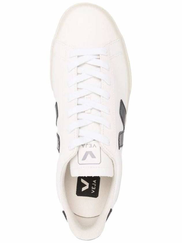 'Campo' White And Black Low Top Sneakers In Vegan Leather Unisex - VEJA - BALAAN 4