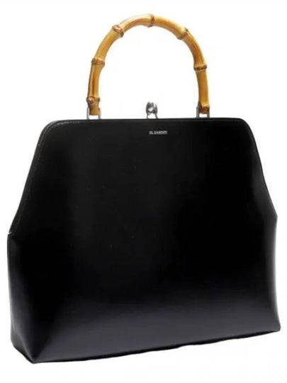 Goji Bamboo Handle Medium Tote Bag Black - JIL SANDER - BALAAN 2