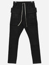 Creach Drawstring Cargo Pants Black - RICK OWENS - BALAAN 4