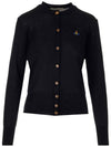 Bea Logo Cardigan Black - VIVIENNE WESTWOOD - BALAAN 1