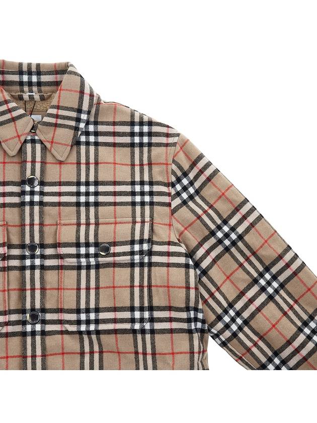 Vintage Check Wool Cotton Over Long Sleeve Shirt Archive Beige - BURBERRY - BALAAN 5